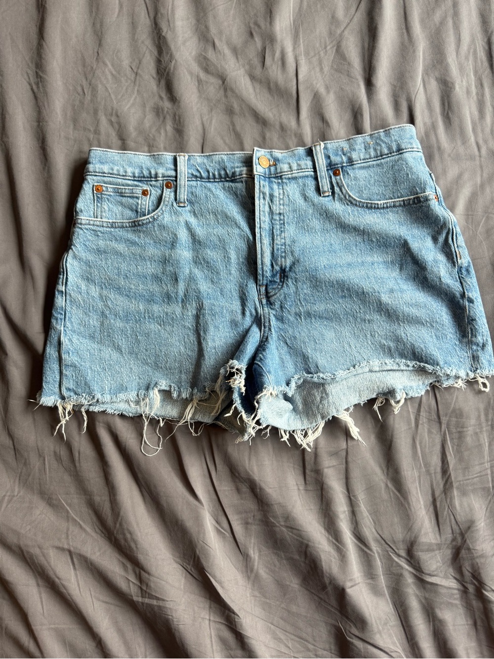 Madewell Women’s Light Blue Frayed Hem Denim Shorts size 32